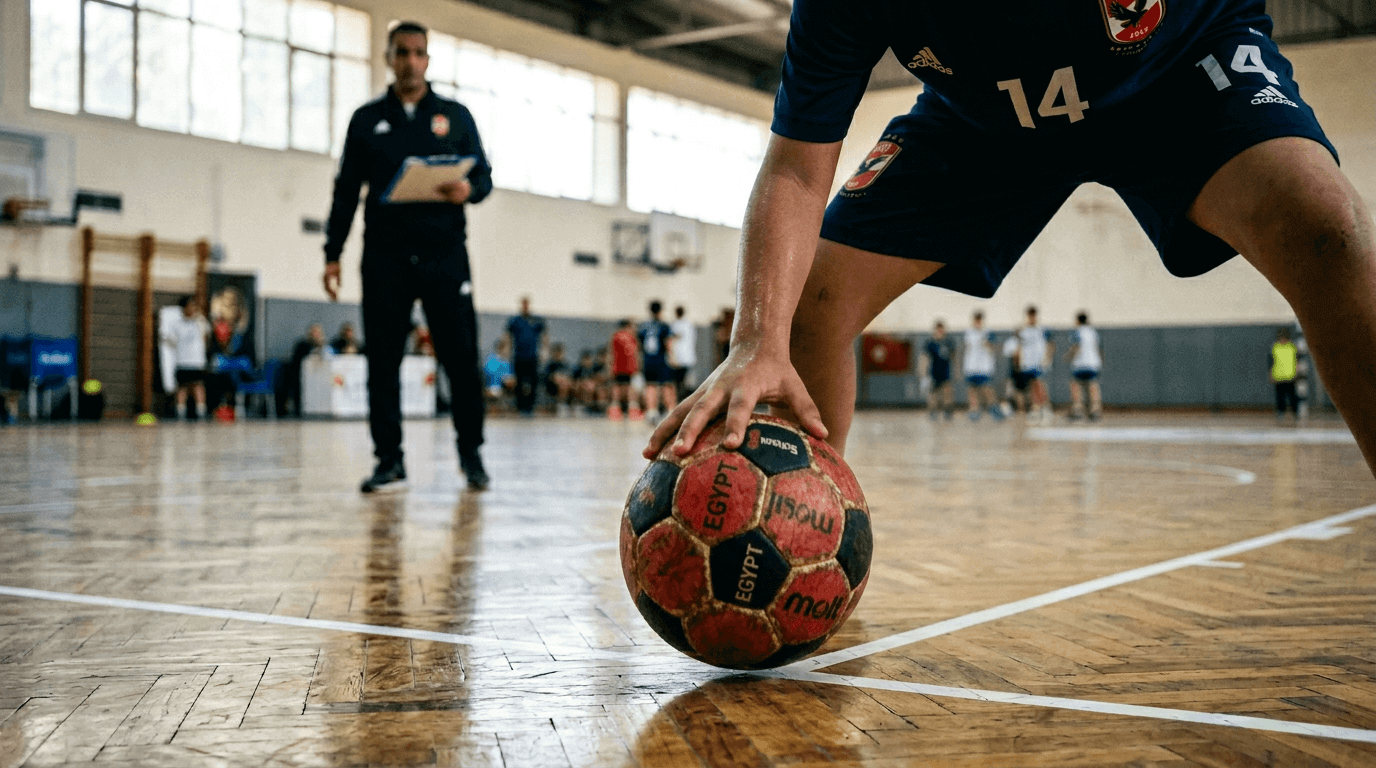 لاعب شاب يتدرّب على التحكم بالكرة خلال حصة تدريبية